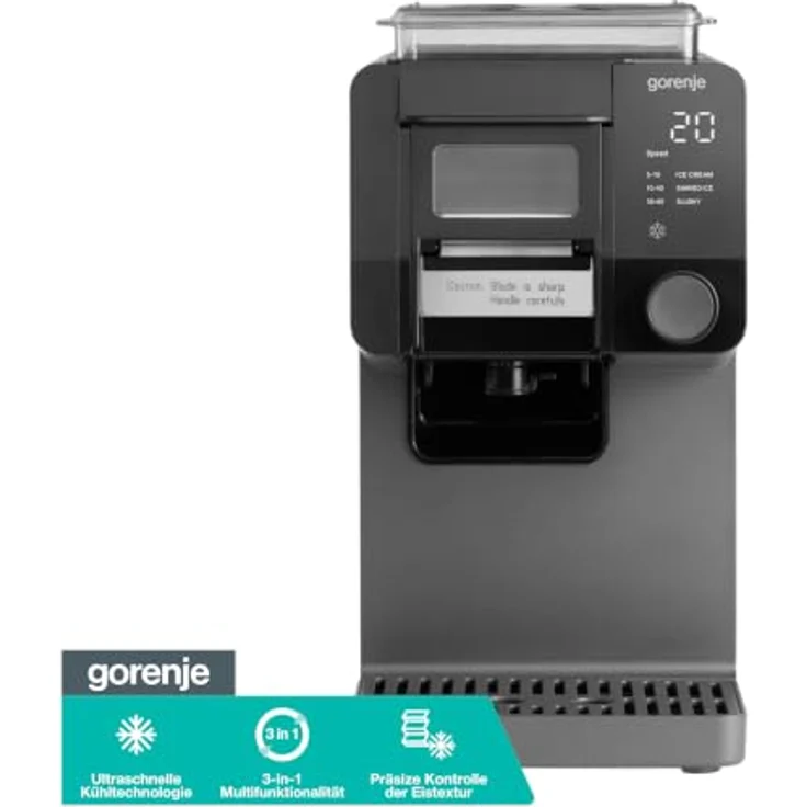 GORENJE Eismaschine GIICM 3in1 für Eiscreme, Shaved Ice und Slushy, robustes Design – Bild 2