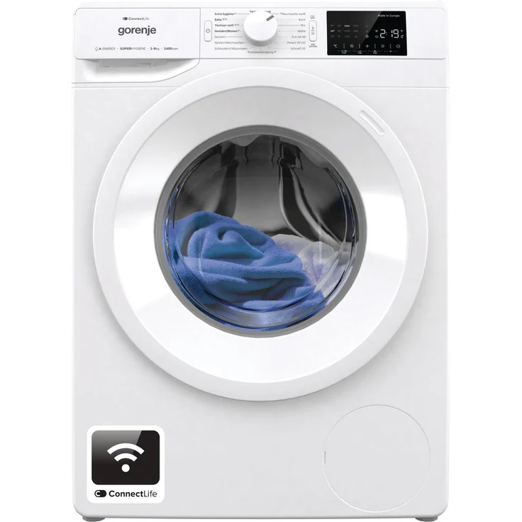 Gorenje WPNEI94A1DTS Waschvollautomat freistehend, 9kg, Inverter Motor, WiFi, Dampffunktion, Weiß