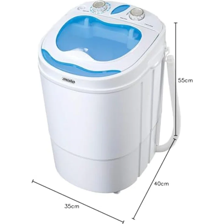 Mesko MS 8053, Toplader-Mini-Waschmaschine, Fassungsvermögen 3 kg, Standgerät, Breite 37 cm – Bild 2