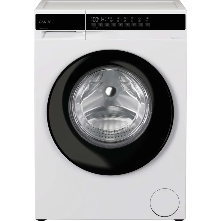Candy EY 26SB7-S Waschmaschine, 6 kg Füllmenge, Inverter Motor, schwarze Tür, 12 Programme mit Eco-Funktion