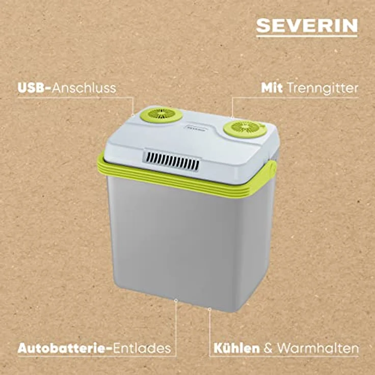 Severin TKB 2925 Thermoelektrische Kühlbox Grau-Grün – Bild 4