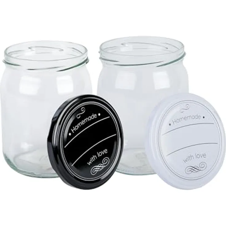 Axentia Einmachglas HOMEMADE 540 ml mit Beschriftungszeile, kleines Marmeladenglas, ideal für Nachspeise oder Vorspeise
