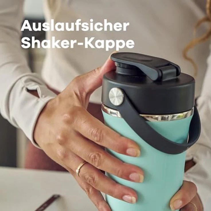 Hydro Flask Insulated Shaker Bottle 709 ml (24 oz) - Isolierte Flasche für Proteinshakes und Nahrungsergänzungen, Goji – Bild 3