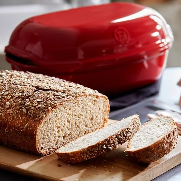 Emile Henry EH509501 Brot, Keramik, handgefertigt Rot Grand Cru – Bild 8