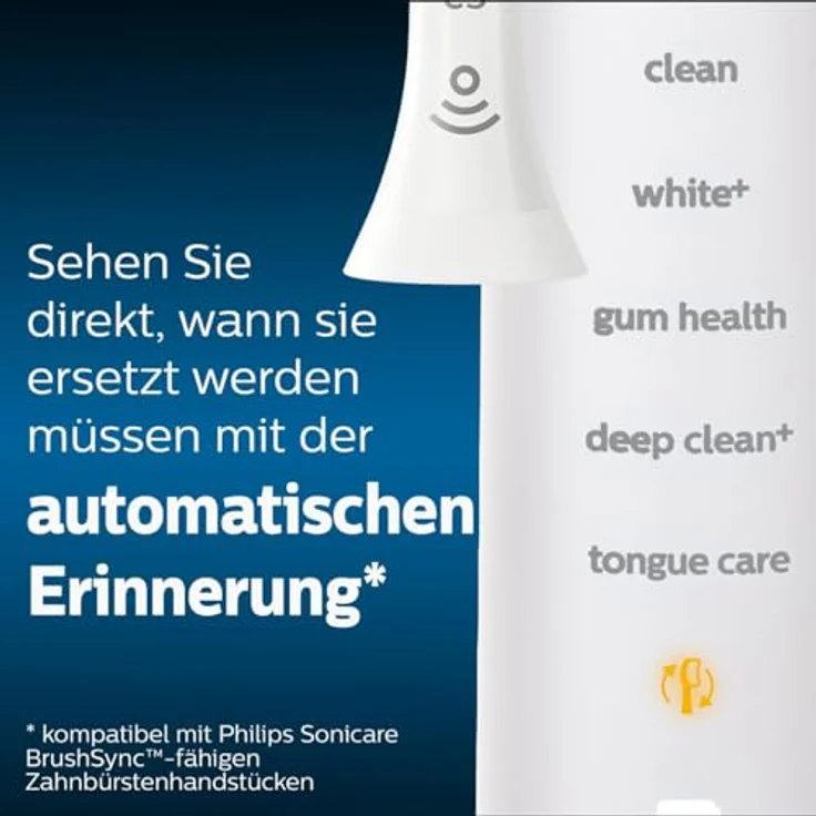 Philips Sonicare C3 Ersatzbürsten HX9044/17 Aufsteckbürste Premium Plaque Defence 10x mehr Plaqueentfernung 4er-Pack, weiß – Bild 5