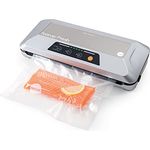 MACOM Forever Fresh VAC 3095 Superkompakte Vakuumiermaschine mit Toilettenpapierhalter, Cuttermesser und Pulse-Funktion, silber