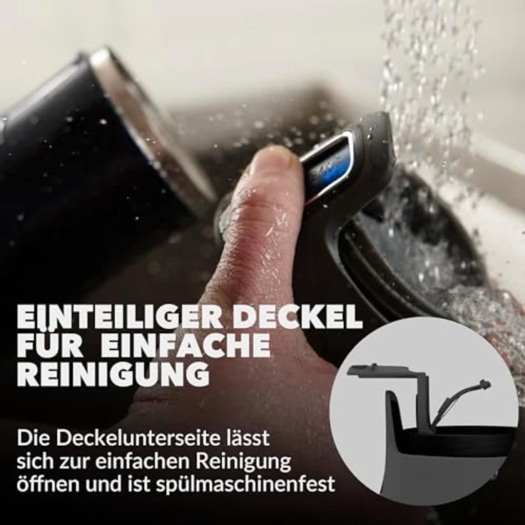 Contigo Thermobecher West Loop Autoseal, Edelstahl Isolierbecher, Kaffebecher to go, auslaufsicher, spülmaschinenfester Deckel BPA-frei, 470 ml , Gunmetal , 470 ml – Bild 6