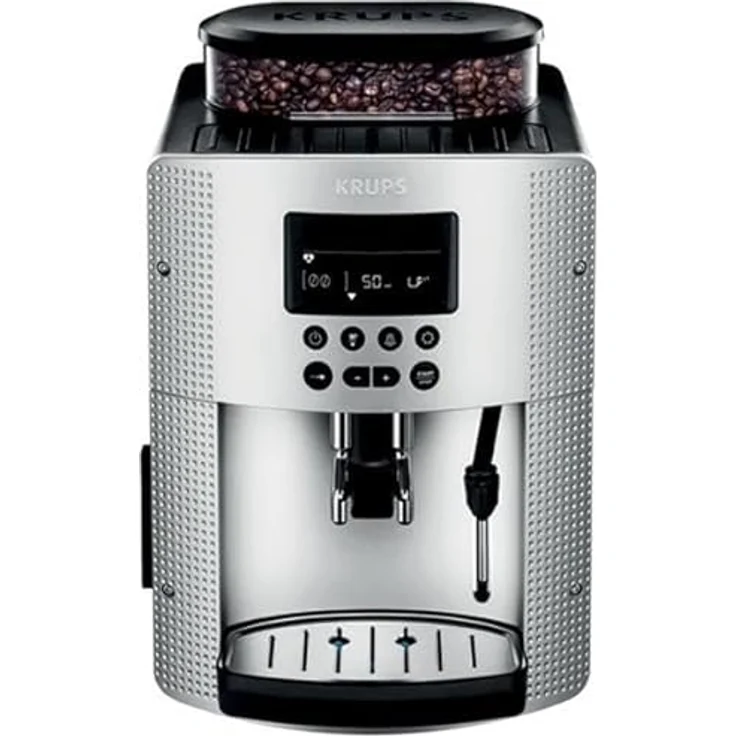 Krups Kaffeevollautomat EA815E70 Pisa, Kaffeevollautomat mit Metall-Brühgruppe, 1.450 Watt, Siber/Schwarz – Bild 3