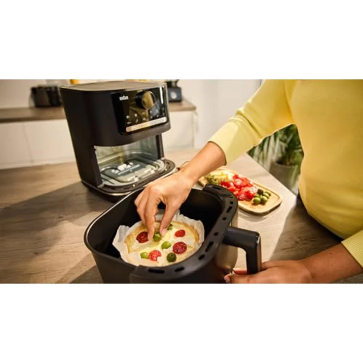 Braun MultiFry 5, 2-in-1 Heißluftfritteuse mit Backfunktion, 15 Kochprogramme, 6 L, PFAS-freie Keramikbeschichtung, Schwarz (HF5054IBK) – Bild 3