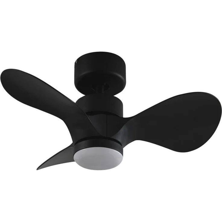 Lindby Deckenventilator 'Enon', dimmbar mit Fernbedienung, schwarzes Metall, für Wohnzimmer & Esszimmer