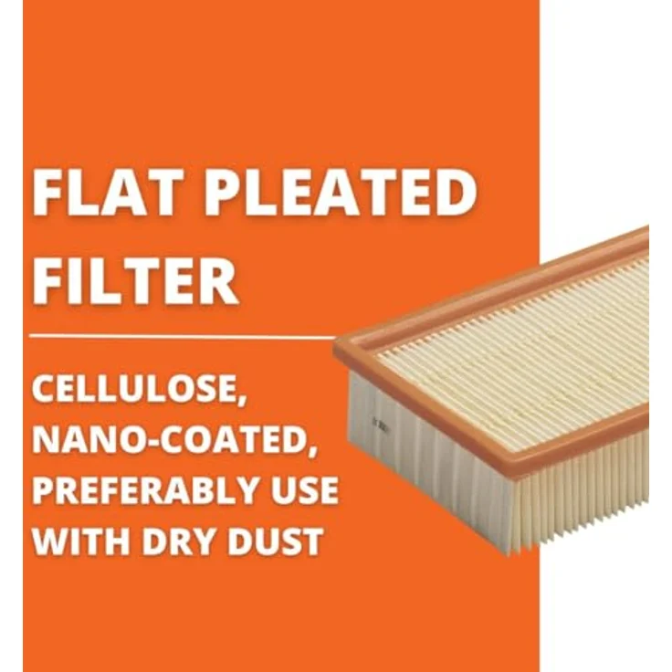 Fein Flachfaltenfilter Zellulose, zertifiziert Staubklasse M, 1 Stück – Bild 2