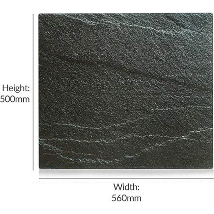 Zeller 26289 Herdblende--Abdeckplatte ''Schiefer'', Glas, anthrazit, 56 x 50 cm – Bild 4