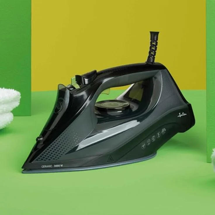 JATA JEPL2401 Bügeleisen, 3000 W, Keramiksohle, Dampfstoß 220 g/min, vertikaler Dampf, Selbstreinigungsfunktion, 450 ml Wassertank, Tropfschutz, Antikalk-Behälter – Bild 3