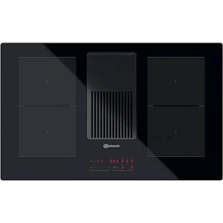 Bauknecht BVH 92 2B K1 Kochfeld mit Dunstabzug, Induktion, rahmenlos, Einbaugerät, Autark, Breite 83 cm, Anzahl der Kochstellen 4, schwarz – Bild 1