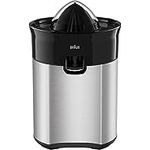 Braun CitrusQuick 5 CJ5050 BK Zitruspresse, Direkter Saftauslauf, Anti-Tropf-Auslauf, Start/Stopp-Automatik, einfache Reinigung, Direktserviersystem, Inklusive Schutzdeckel, 60W, Schwarz
