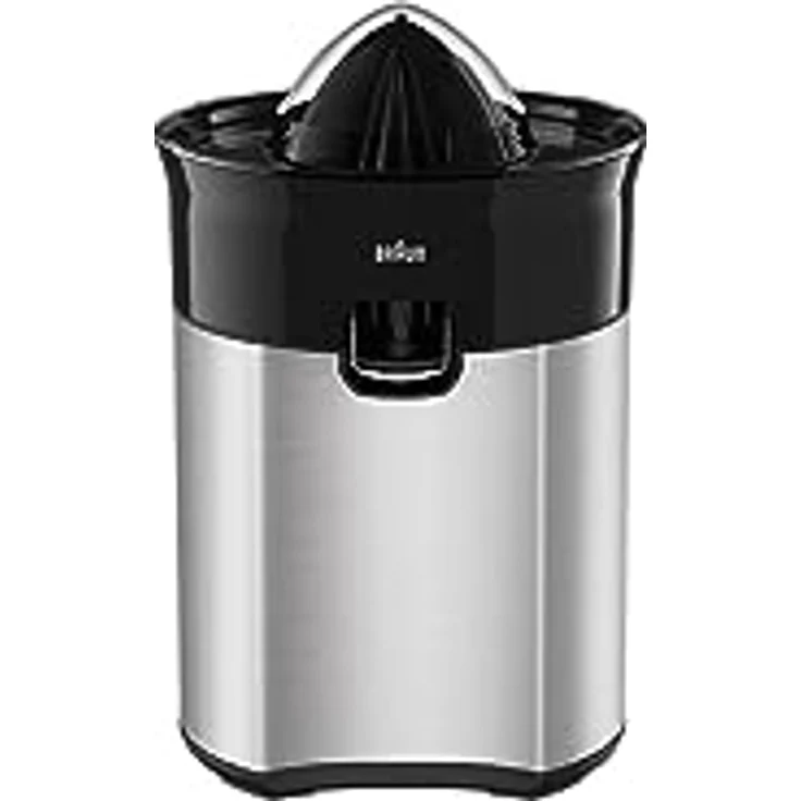 Braun CitrusQuick 5 CJ5050 BK Zitruspresse, Direkter Saftauslauf, Anti-Tropf-Auslauf, Start/Stopp-Automatik, einfache Reinigung, Direktserviersystem, Inklusive Schutzdeckel, 60W, Schwarz – Bild 1