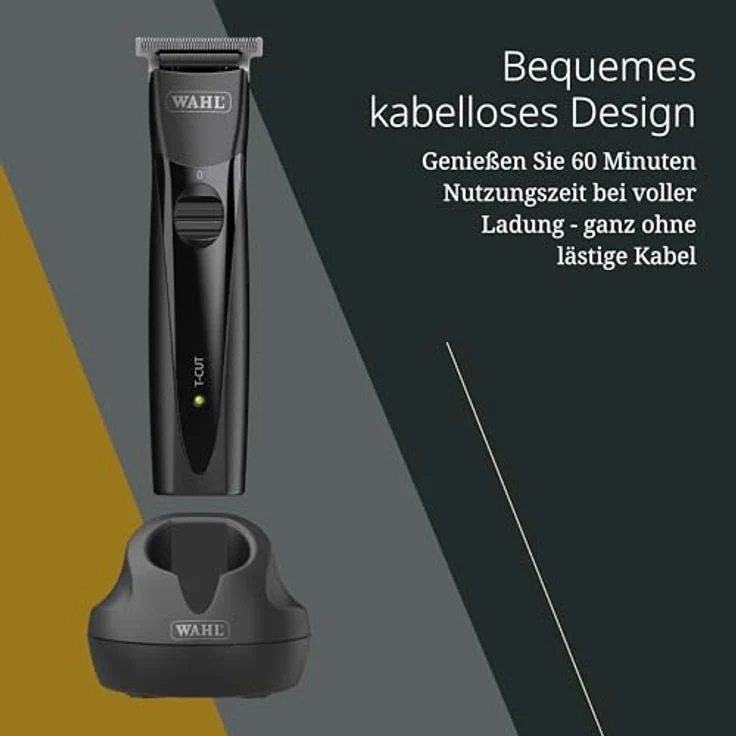 Wahl T-Cut Cordless Hair Trimmer - Leistungsstarker Trimmer mit hautnaher T-Klinge, schwarz – Bild 5