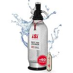 iSi Soda Maker Classic, Vintage Wassersprudler Set mit 60 Soda Chargers, BPA-frei, bruchsichere 1-Liter-Flasche
