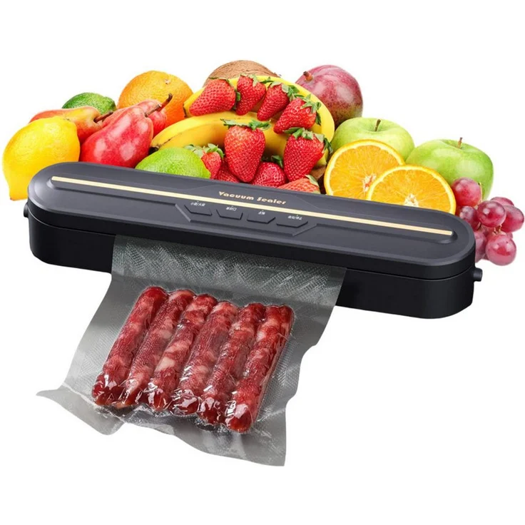 Luckice Vakuumierer Vakuumiergerät, 28 cm Rollenbreite, 120W, Nass- und Trockenmodus, inkl. 10 Vakuumbeutel, hält Lebensmittel bis zu 8x länger frisch