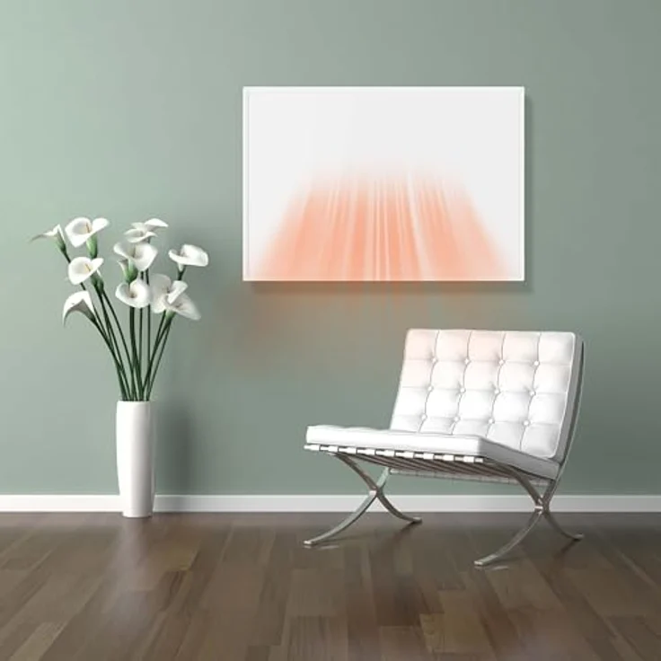 Wiltec Infrarotheizung 400 Watt, energieeffizienter Heizkörper, Weiß, Wandmontage Elektroheizung, Heizpaneel, IR Heizung – Bild 2