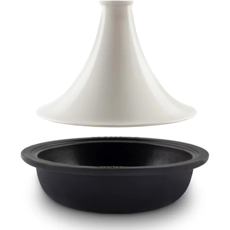 La Fonderie 1890 ASILAH, Tajine aus emailliertem Gusseisen mit 2,5 L Kapazität, beige, für Induktions- und Gasherde – Bild 4