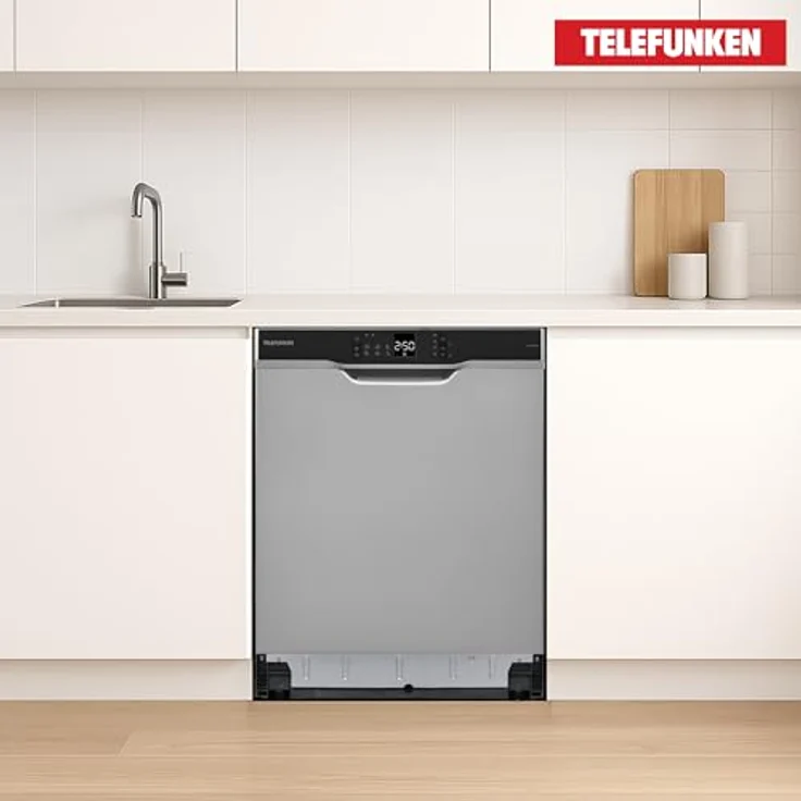 Telefunken GEU6012DI Unterbau Geschirrspüler, Spülmaschine Silber, 12 Maßgedecke, 6 Programme, AquaStop, 45 dB – Bild 6