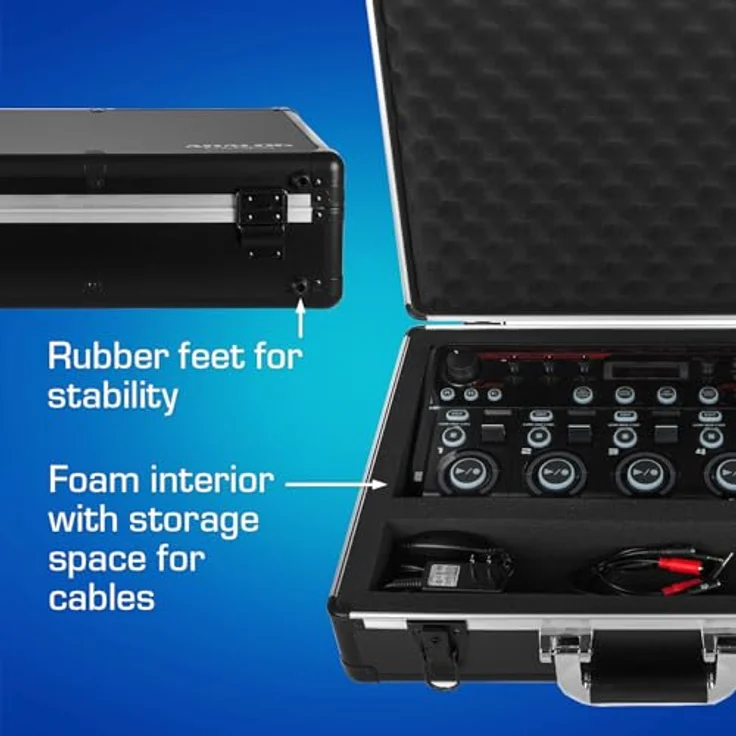 Analog Cases Unison Case für Boss RC-505 MK2, robuster Hartschalenkoffer mit Schaumstoffpolsterung, schwarz – Bild 3