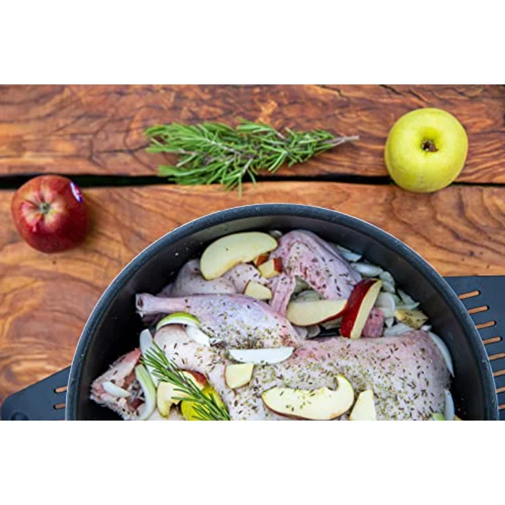 Remoska Multifunktionspfanne P32F/01, Tischgrill mit 4 Litern Fassungsvermögen, 580 Watt Leistung, Schwarz/Silber, spülmaschinenfest – Bild 6