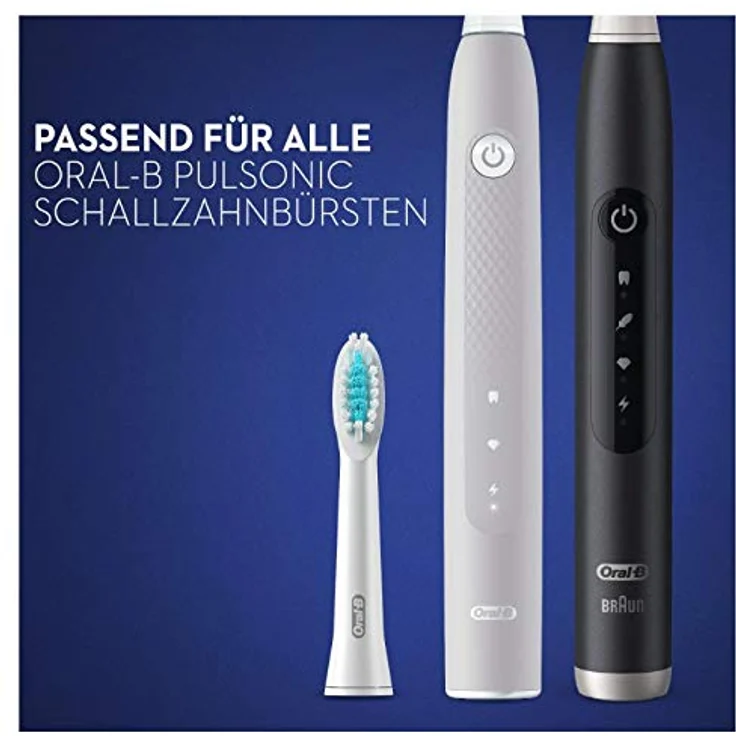 Oral-B Pulsonic Sensitive, 4er-Pack, Schalltechnologie, für saubere & gesunde Zähne, weiß – Bild 6