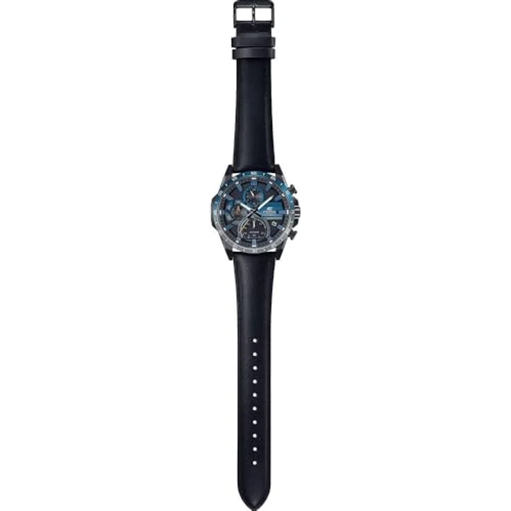 Casio Watch EQS-940NL-1AVUEF, Chronographenuhr mit Solarbetrieb, Stoppuhr und blauem Zifferblatt – Bild 3