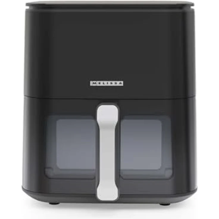 Melissa Digitale Heißluftfritteuse XL, 5 Liter, 8 Voreinstellungen, Touchscreen, Antihaftbeschichtung, Sichtfenster, Schwarz – Bild 3