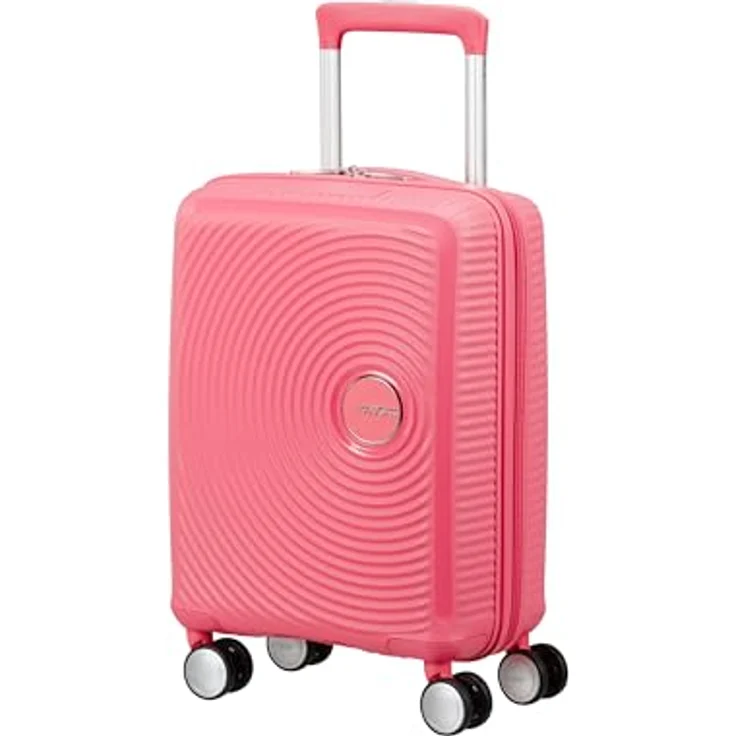 American Tourister Soundbox Mini - Spinner XS, Kindergepäck, 47 cm, 22 L, Rosa (Sun Kissed Coral), Robustes Polypropylen, Personalisierungs-Stickerbogen, 100 % recyceltes Rpet-Futter – Bild 1
