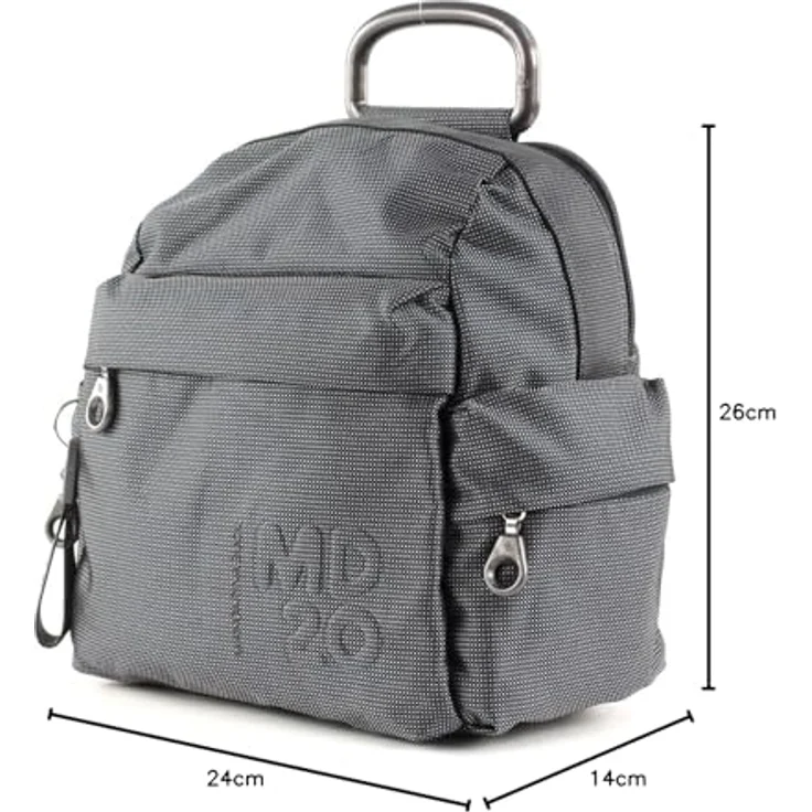 Mandarina Duck MD20 City Rucksack, 27 cm, grau, 100% Polyester – Bild 5