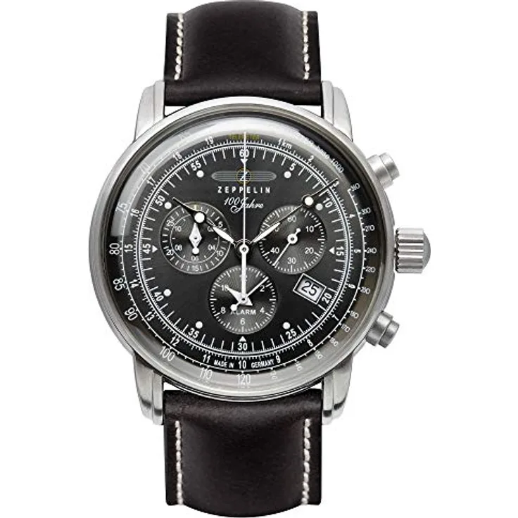 Zeppelin Armbanduhr 100 Jahre Chronograph Alarm 7680
