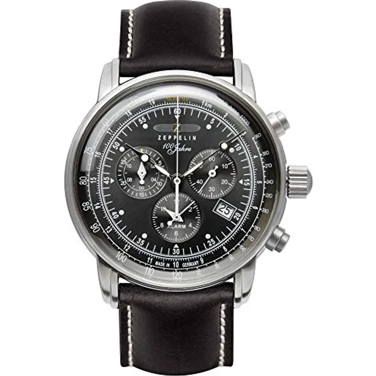 Zeppelin Armbanduhr 100 Jahre Chronograph Alarm 7680 – Bild 1