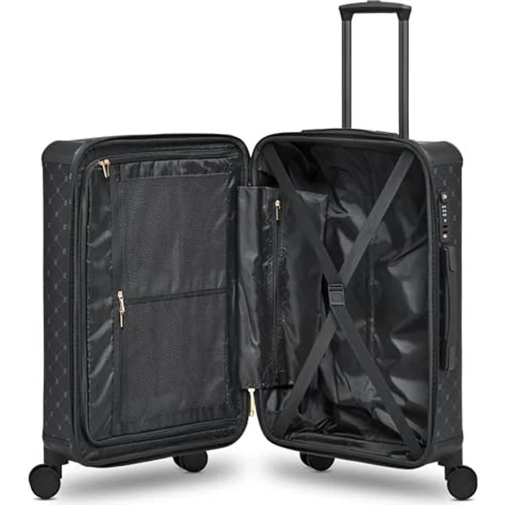 Lazarotti Palermo Mittelgroßer Check-in Koffer | Hybrides Material, TSA-Schloss, 4 Doppelrollen | Damen & Herren, 49 x 29 x 66 cm – Bild 4