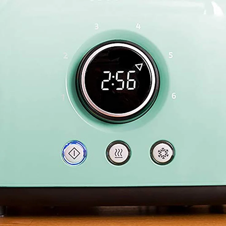Cecotec Digitale Toaster ClassicToast 8000 Blue Double. 800W, 2 Extra breiten kurzen Schlitzen, 3 Voreingestellte Funktionen – Bild 4