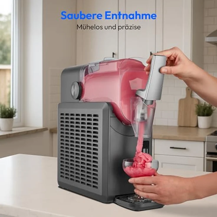 MEDION Slush Maschine MD12090, 2,6 Liter Kapazität, 5 Getränkemodi, Kompressor, schnelle Zubereitung in 30-60 Minuten, abnehmbarer Tank mit Selbstreinigungsfunktion – Bild 4