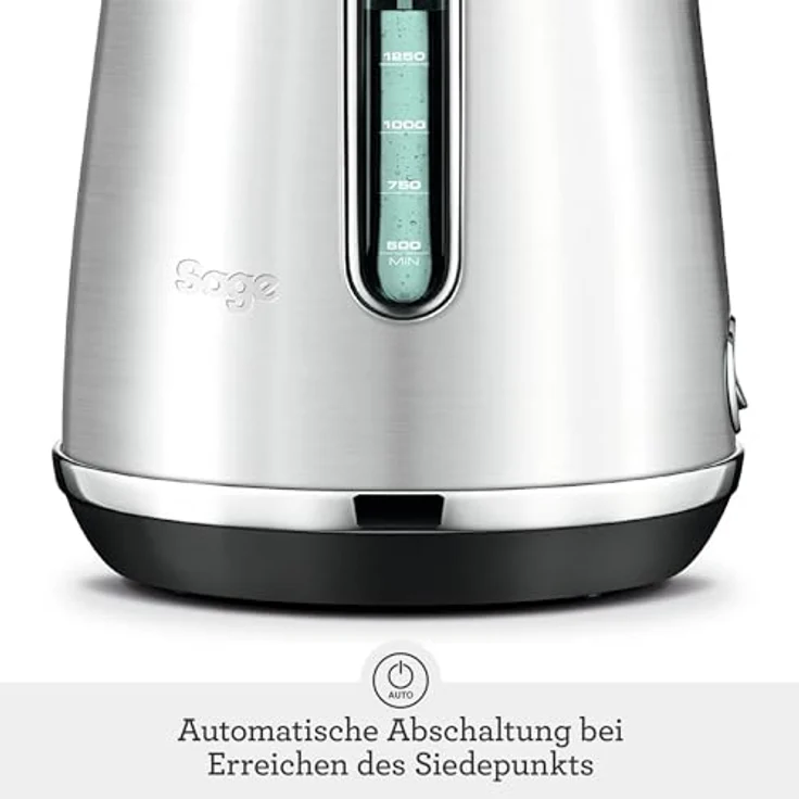 SAGE SKE735SHY the Soft Top Luxe Wasserkocher in Premium-Metallic-Lackierung mit Chrom-Akzenten, Gebürsteter Edelstahl – Bild 3