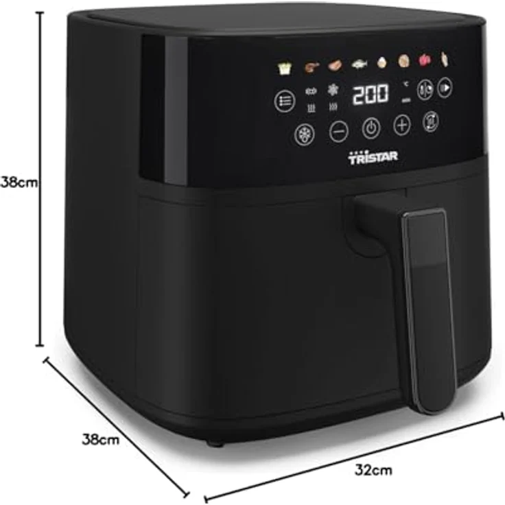Tristar Heißluftfritteuse, 6-Liter, 1700 W mit LED-Touchscreen und 7 Voreinstellungen – Bild 6