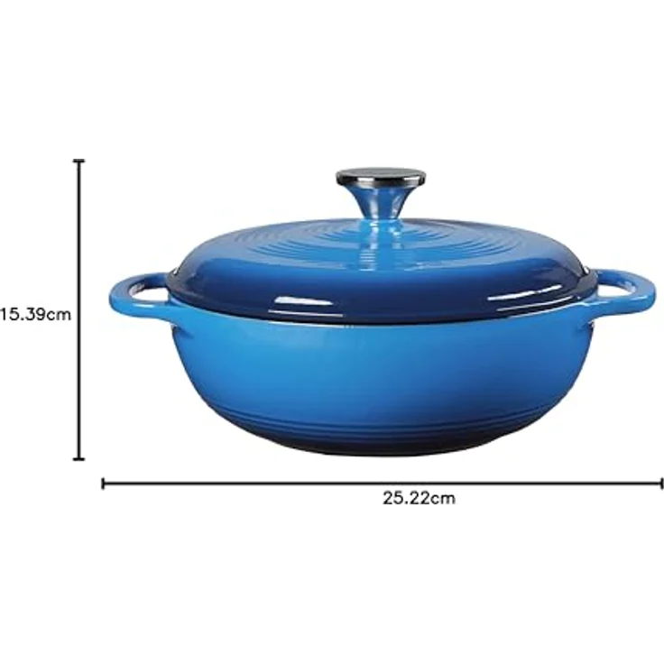Lodge lierter Dutch Oven 3 Qt blau – Bild 5