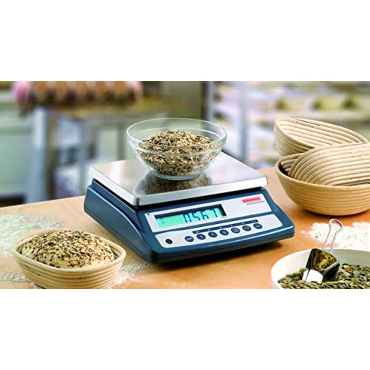 Soehnle Kompaktwaage, Küchenwaage bis 15 kg, 0,5 g Ablesegenauigkeit, Edelstahl Wägeplatte, Schwarz – Bild 2