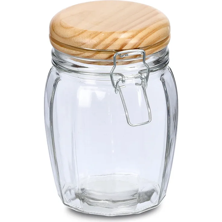 Zeller Vorratsglas mit Bügelverschluss, 840 ml, grau, Ø 11 x 16 cm, luftdicht und modern im Landhaus-Stil