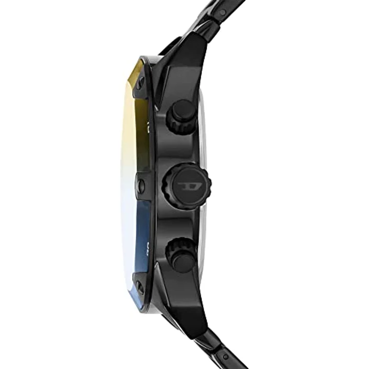 Diesel Herrenuhr Spiked, Chronographenwerk, 49mm Schwarzes Edelstahlgehäuse mit Edelstahlarmband, DZ4609 – Bild 3