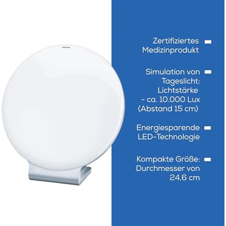 Beurer TL 50 Tageslichtlampe zur Simulation von Tageslicht, zertifiziertes Medizinprodukt für mehr Wohlbefinden – Bild 6