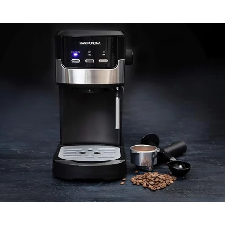 GASTRONOMA Filterkaffeemaschine 18110002, Espressomaschine mit 15 bar Druck, Schwarz mit Edelstahlakzenten – Bild 3