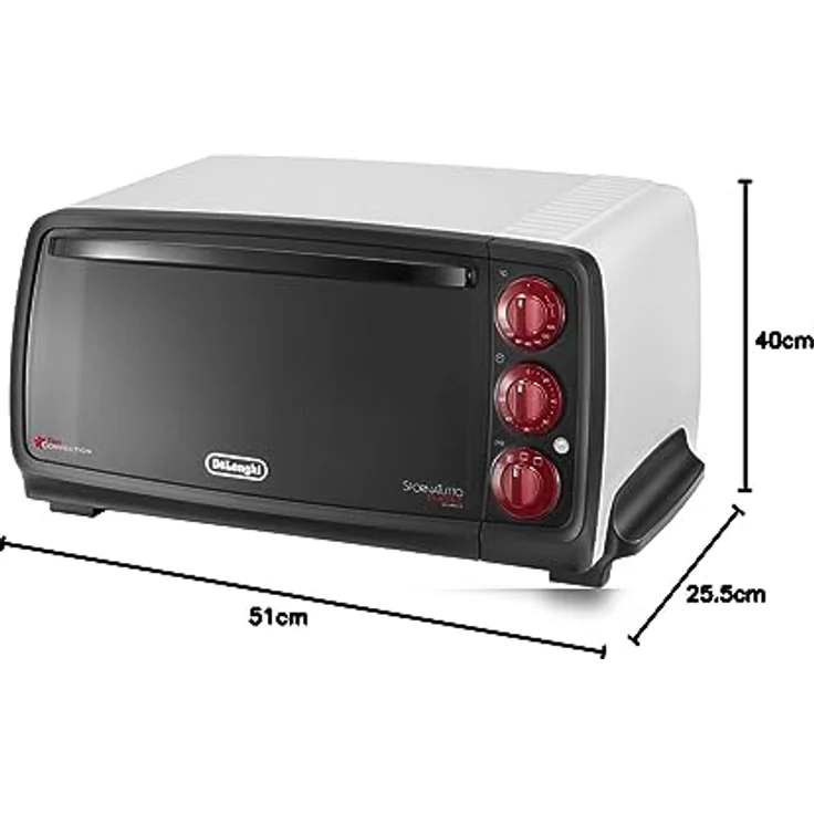 De'Longhi De Longhi EO14902.W Elektrobackofen 14 Liter mit 2 Grillebenen, 1400 W, Weiß – Bild 3