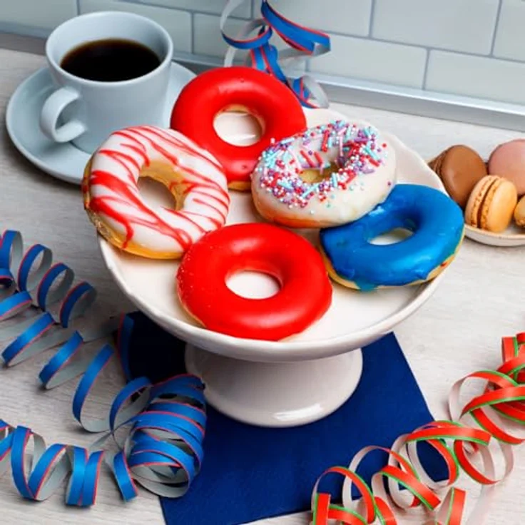 Lurch FlexiForm Donuts 26x26cm, Silikonbackform für 9 Donuts, temperaturbeständig von -40°C bis +240°C, lebensmittelecht, leicht zu reinigen – Bild 5