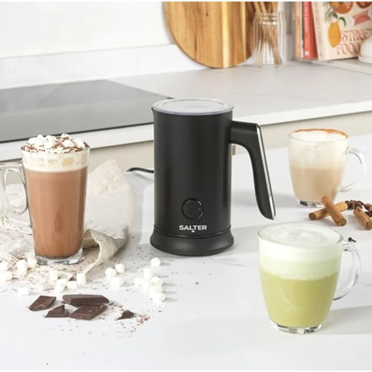 Salter Chocolatier Heißschokoladenbereiter - 4-in-1 Milchaufschäumer & Milchheizer, 240ml/115ml, 500W, kabellos, LED-Bedienfeld für warme und kalte Getränke – Bild 3