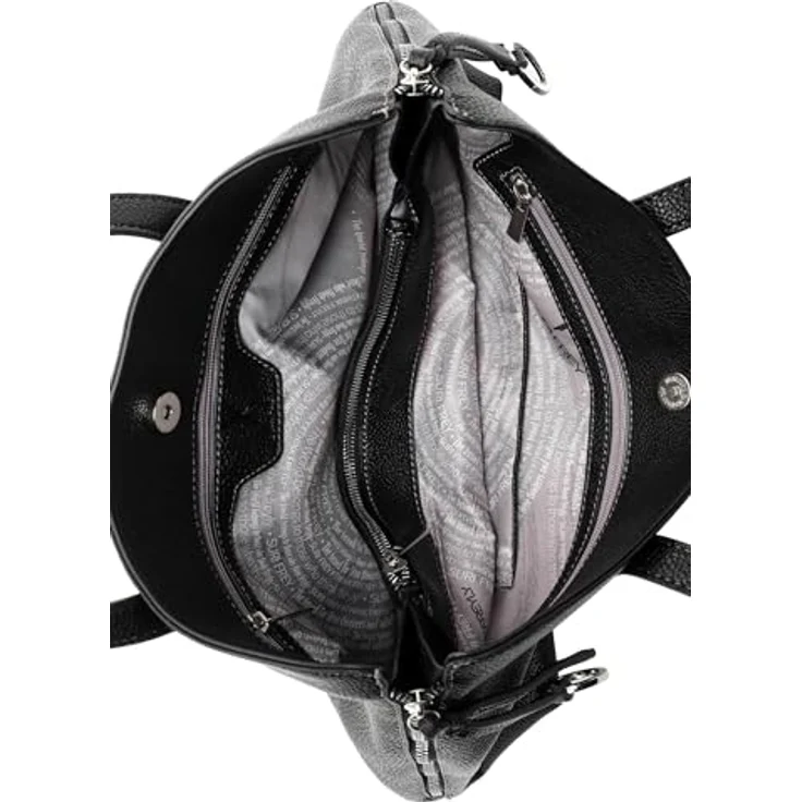 SURI FREY Shopper SFY Debby, uni Design in Weiß mit Druckknopf und Reißverschlussfächern, vegan – Bild 7